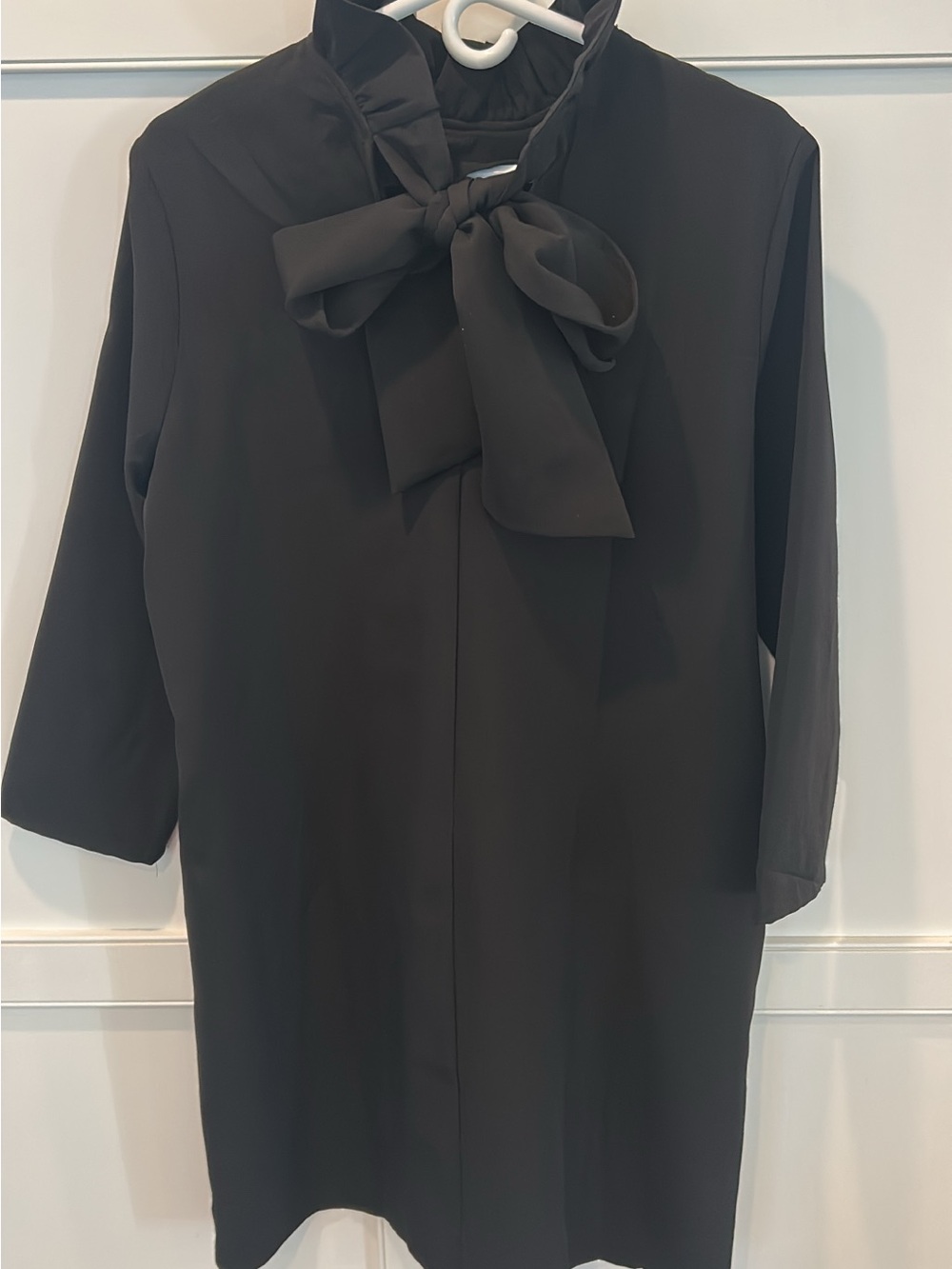 Tuckernuck Black Bow-Neck Shift Dress - Classic Women's Dress